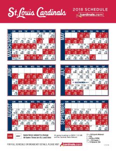 Cardinals 2018 TV and Radio Broadcast Schedule Announced